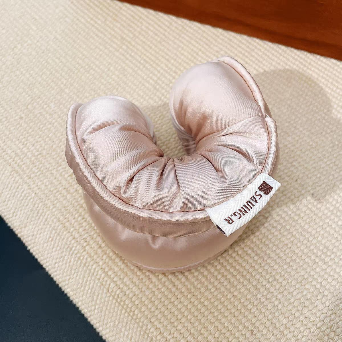 

Soft Sponge Sleep Elastic Ponytail Holder Hair Scrunchies for Women Girls Soft Solid Satin Filled Cotton Big Bands Headwears