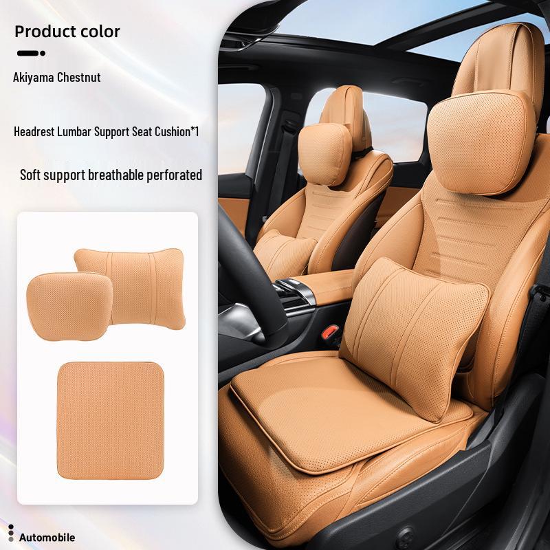 Luxurious Breathable Neck and Lumbar Seat Cushion Set for Maybach