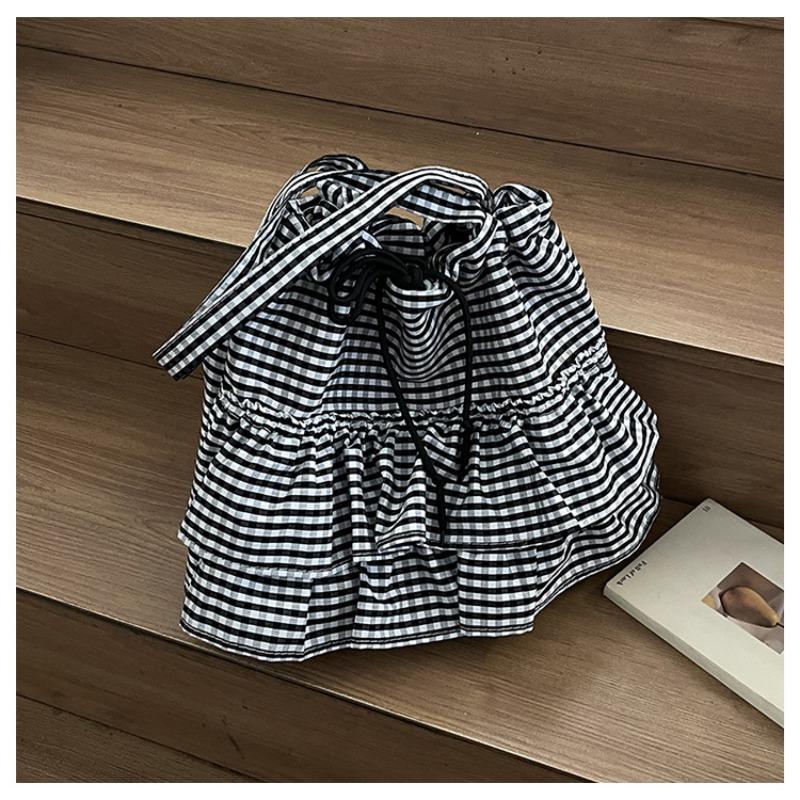 Fashion trendy large-capacity canvas bag, new floral plaid tote bag, shoulder women's bag