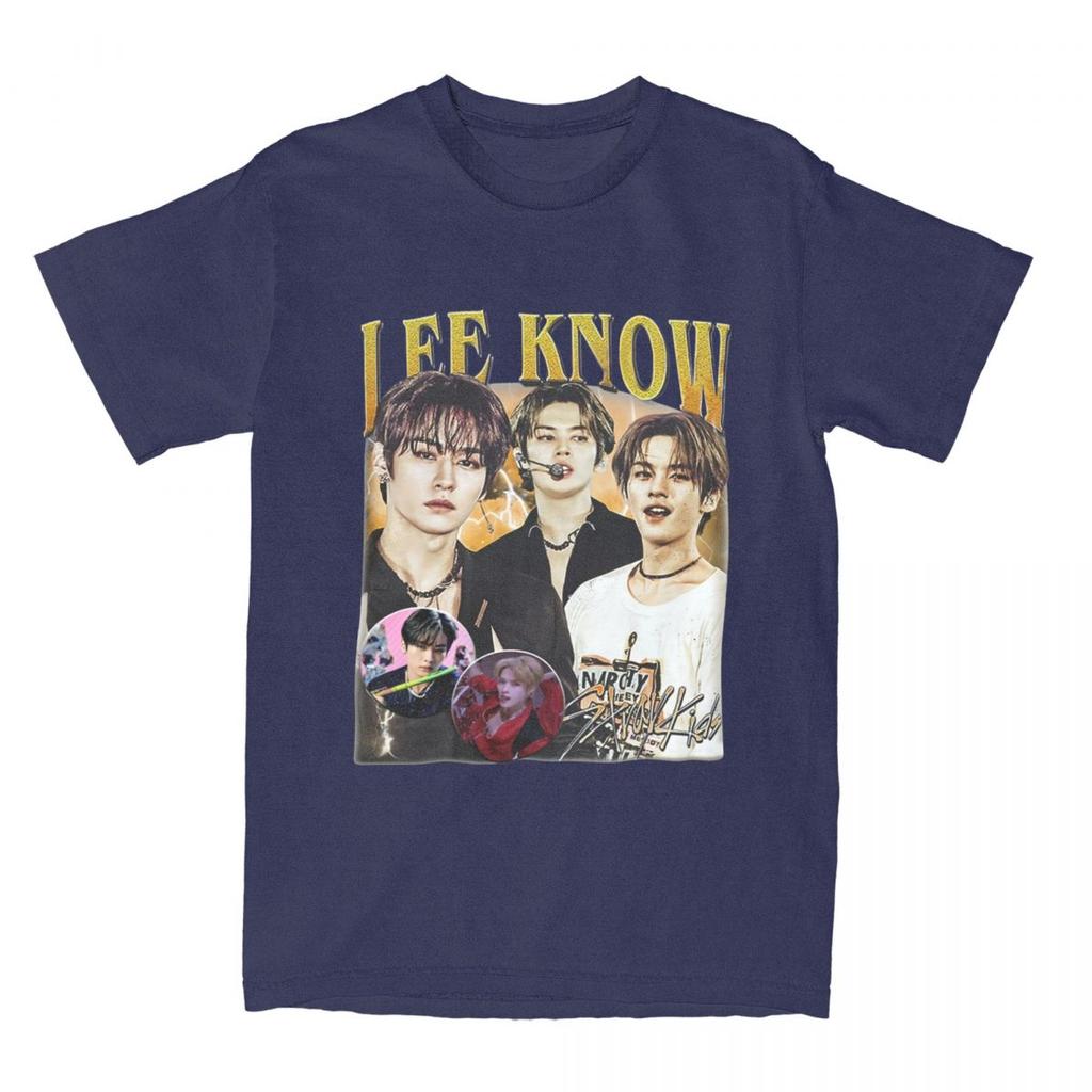 Men's Retro Lee Know 90s Bootleg Outfit T Shirts Cotton Top Tees Summer Streetwear Short Sleeve T-Shirt