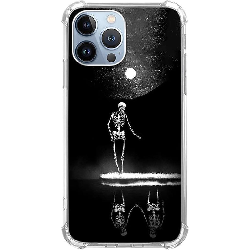 Red Christmas Snowflakes Phone Case Compatible with iPhone 14 Pro Max, Aesthetics Christmas Snowflakes Silicone Shockproof TPU Bumper Protective