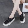 thick-soled mesh sports board shoes women's summer new hollow breathable mesh shoes versatile casual loafer white shoes