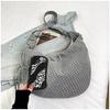 Korean Plaid Canvas Underarm Bag - Large Capacity Crossbody for Women, 2025 Style