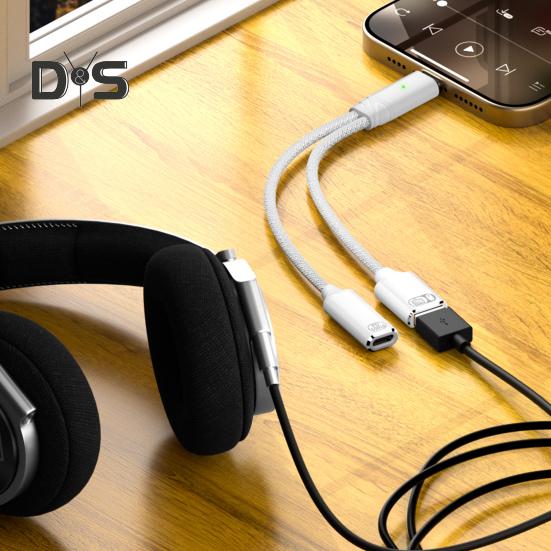 USB-C OTG Lade- und Datenadapterkabel 2-in-1 100 W PD Typ C auf USB 2.0 Konverter Schnelle Ladung und 5 Gbit/s Datenübertragung Nylon geflochten Überspannung