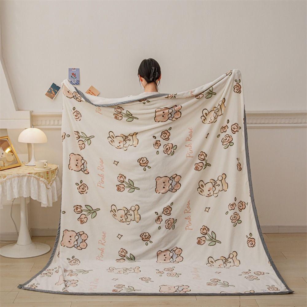 1Pcs 120x200cm 150x200cm Thin Blanket Cute Capybara Soft Throw Blanket Warm Flannel Napping Blanket