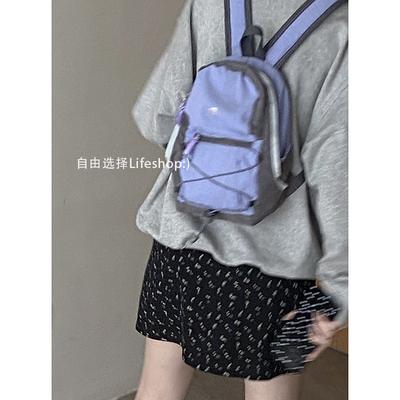 Student Casual Nylon Canvas Bag Women's 2025 Summer New Korean Version Contrasting Color Backpack Versatile Travel Bag
