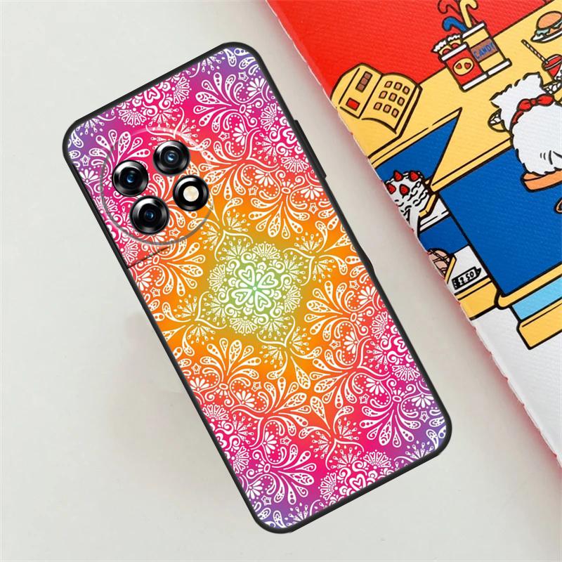 Trippy Tie Dye Floral Mandala Case For OnePlus 12 12R 11 9 10 Pro 10T 8T 10R 9R Nord CE 2 3 4 Lite N10 N20 N200 N30 Cover OnePlus Nord CE2Lite