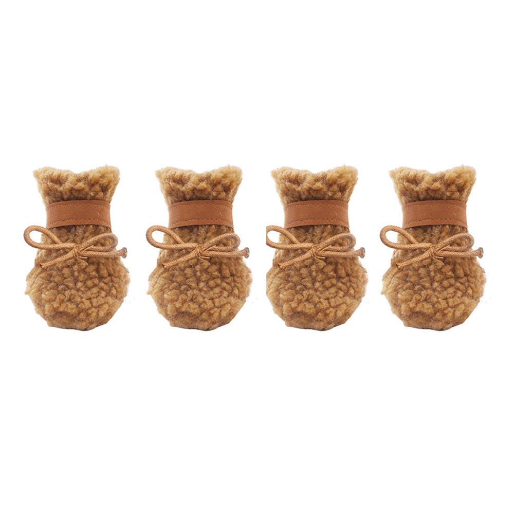 4 st Hundsnöskor Utomhus Halkfria Mjuk Sula Skor Vinter Tasskydd Hållbara Bekväma Hundsnöskor