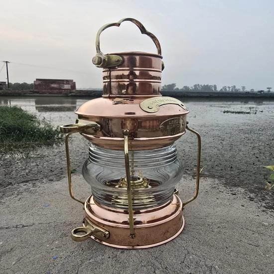Handmade Copper Brass Ship Lantern Nautical Oil Lamp 35.56 Cm Christmas Festive Gifts Housewarming Home Office Decor Weddin G Anniversary Gift