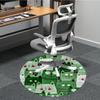 1pc Cat Pattern Office Round Area Rug, Under Office Chairs Bedroom Living Room Home Decor, Room Deco