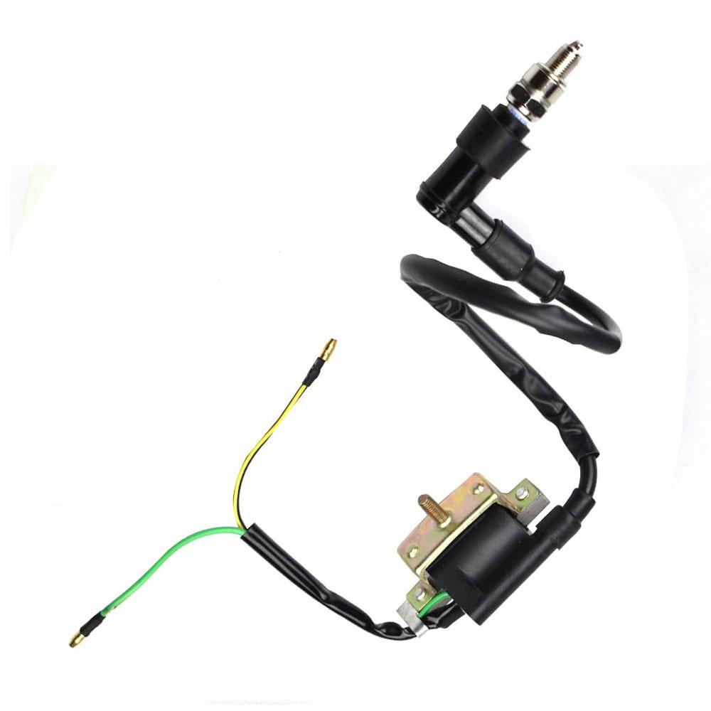 Wiring Harness Ignition Coil CDI BOX Spark Plug for 50cc 70cc 90cc 110cc 125cc 140cc Foot Start Horizontal Engine
