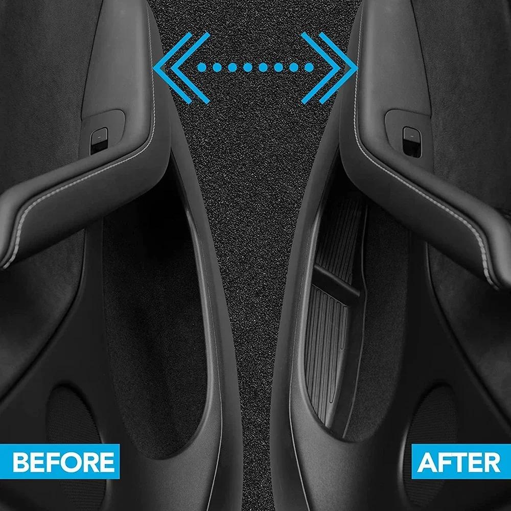 For Tesla Model 3 Highland 2026 Car Door Side Storage Box Front Rear Side TPE Door Storage Organizer Tray Interior Accessories