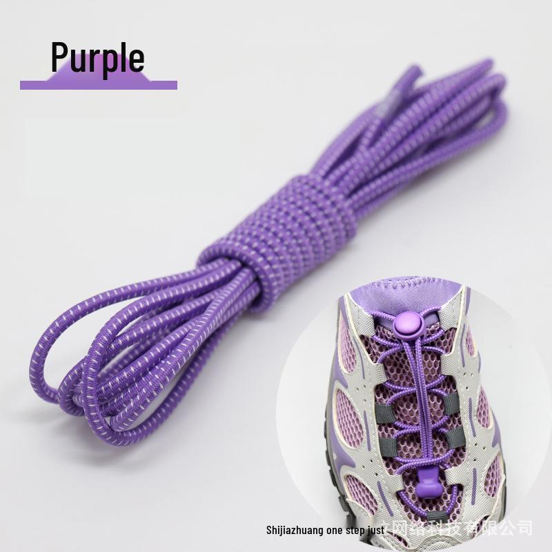 No-Tie Elastic Shoelaces with Buckle for Adults & Kids - Black, White & Color Options