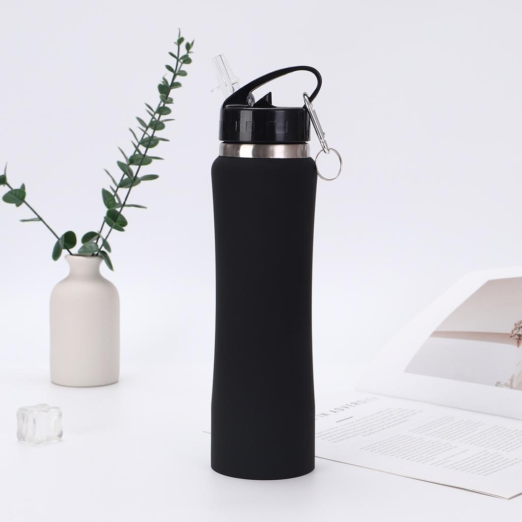 Simple 304 stainless steel thermos cup outdoor portable sports kettle creative small waist high value straw water cup