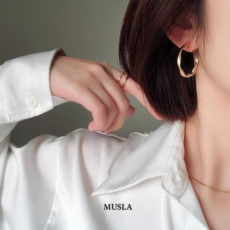 Musla Design Jewelry Cilp Earrings For Women Fashion Hoop Earrings Stud