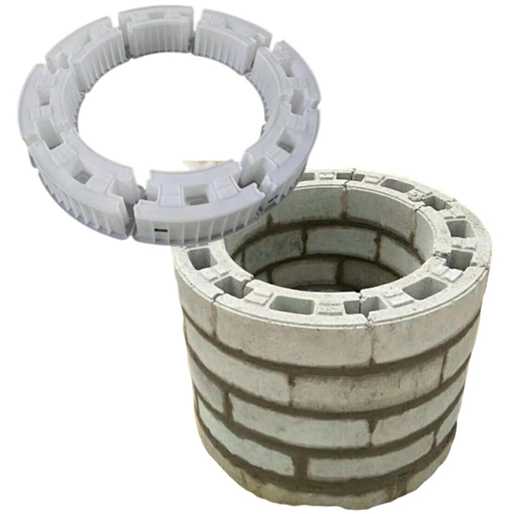 Runde Betonblock Ziegelform Glatte ABS Zaun Gartenwegmacher für Zement Dekoration Außenbereich