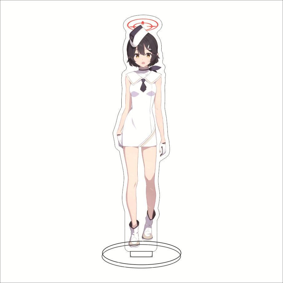 Anime Blue Archive Sunaōkami Shiroko Stand Model Cosplay 15cm Acrylic Game Figure Waraku Chis Cute Desk Decor Fans Collection