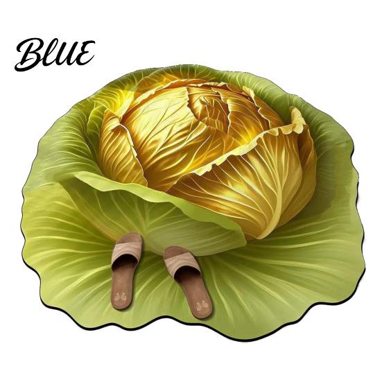 3D Visual Effect Living Space Mat Non-Slip Cabbage Floor Rug Chinese Absorbent Bathroom for Entrance