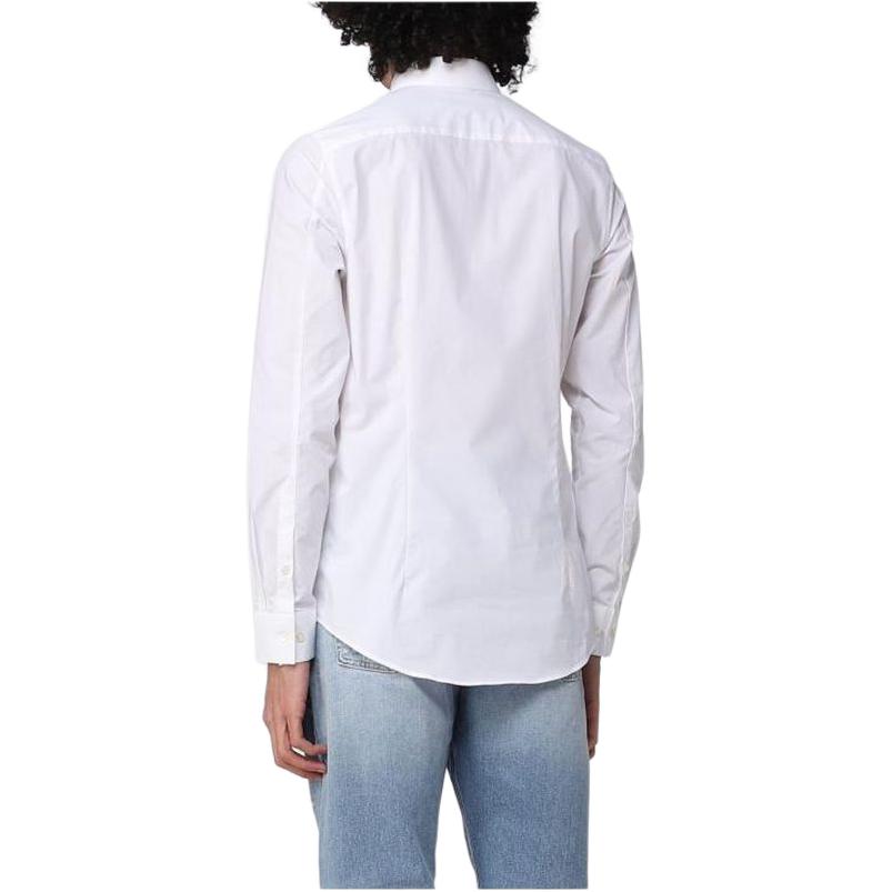 Calvin Klein Stand Collar Button Down Long Sleeve Shirt Men Shirts White J319065-YAF