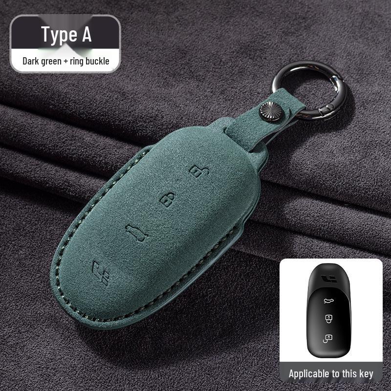 Suede Key Case for Li Xiang L9MAX/L8/L7: Tailored Car Key Shell with Buckle