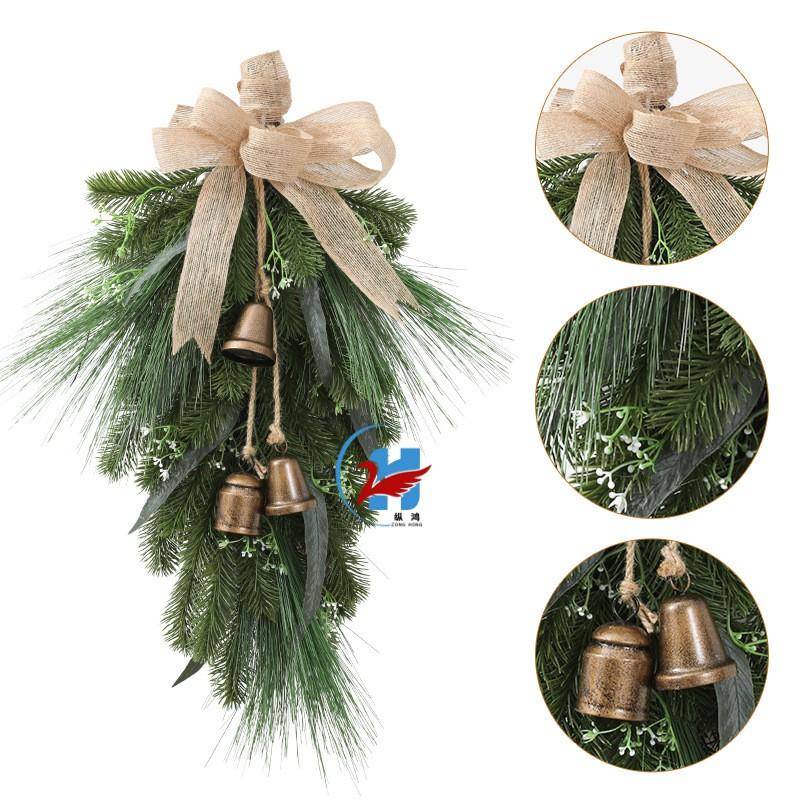 Christmas Hanging Wreath With Bell Pine