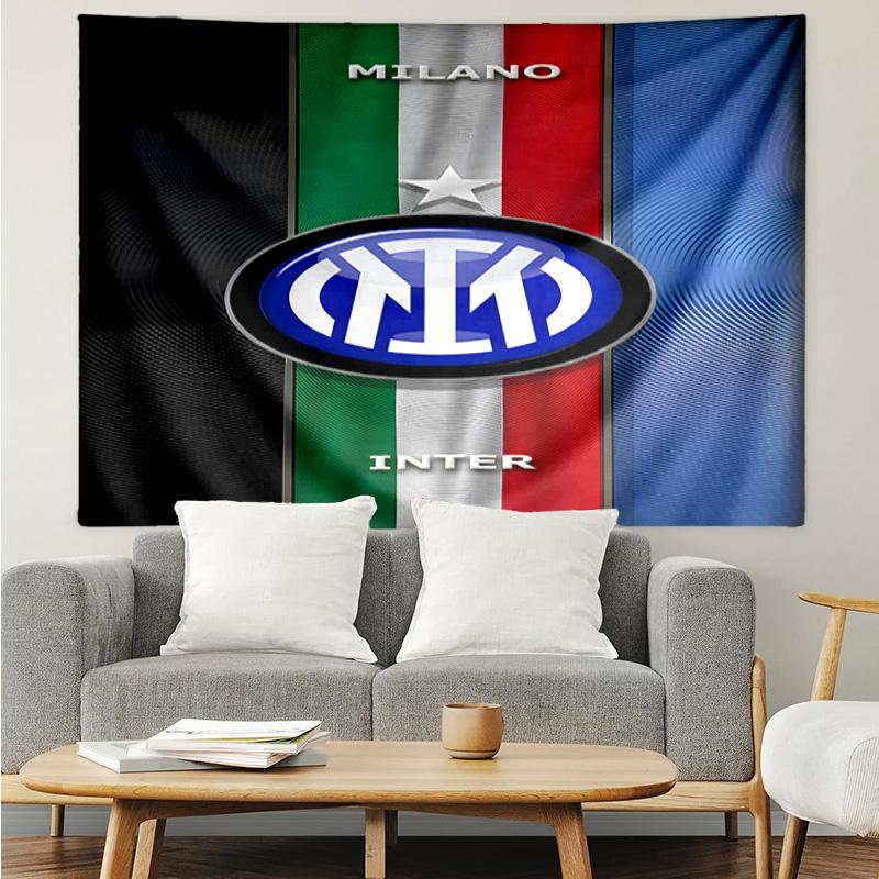 Inter Milan Crest Tapestry, Unique Design Tapestry, Suitable for Bedroom,Livingroom, Playroom,Heartwarming Fan Holiday Gifts