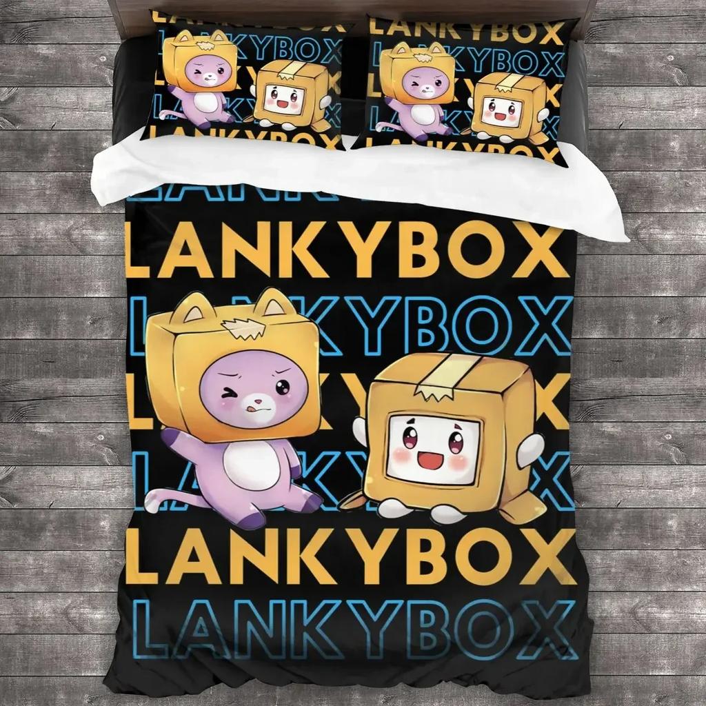 Lyxigt Nytt 3D-tryck Lankybox Foxy Boxy Helårs Dubbelsängkläder Enkel Dubbelsäng Full Queen King Size Sängkläder Sovrumsuppsättningar 3D 04
