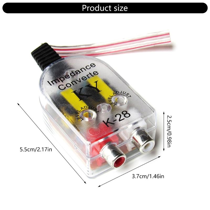 Car Stereo Stereo Converter Auto Speakers Levels Adapter High To Low Converter Automotive Accessories