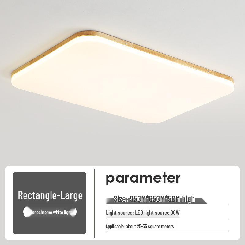 Nordic Ultra-Thin LED Ceiling Lamp - Modern Solid Wood Design for Bedroom, Living Room, Corridor, or Porch.