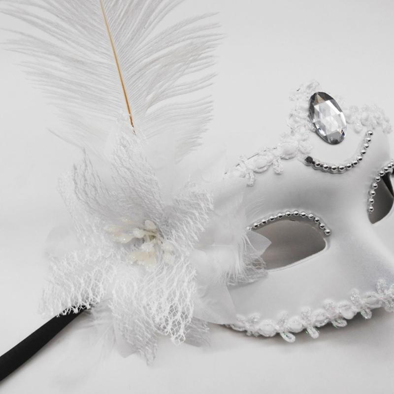 Costume Lady Mask Feather Sexy Halloween Mask Masquerade Half Face Mask Sexy Carnival Mask Ball Party Performance Mask