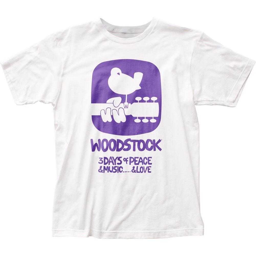 

26 Woodstock Purple Logo Mens T Shirt Rock Roll Music Classic Concert Tee White Unisex T-Shirt XXL