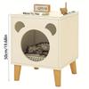 Wooden Cat House - Bedside Table - Cozy Indoor Sleeping Nest for Cats & Kittens | Cat Furniture