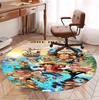 One Piece Pattern Round Rug, Indoor/Outdoor Mat, for Picnic, Gameroom, Bedroom, Office, Living Room, Home Decor Carpet, Birthday Gift