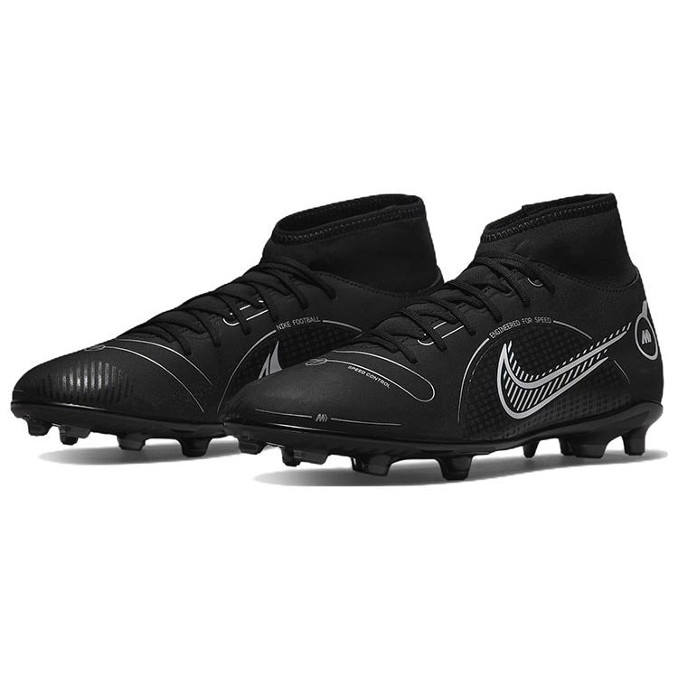 Nike Mercurial Superfly 8 Club MG Black Medium Ash Men Sneakers Metallic-Silver DJ2904-007