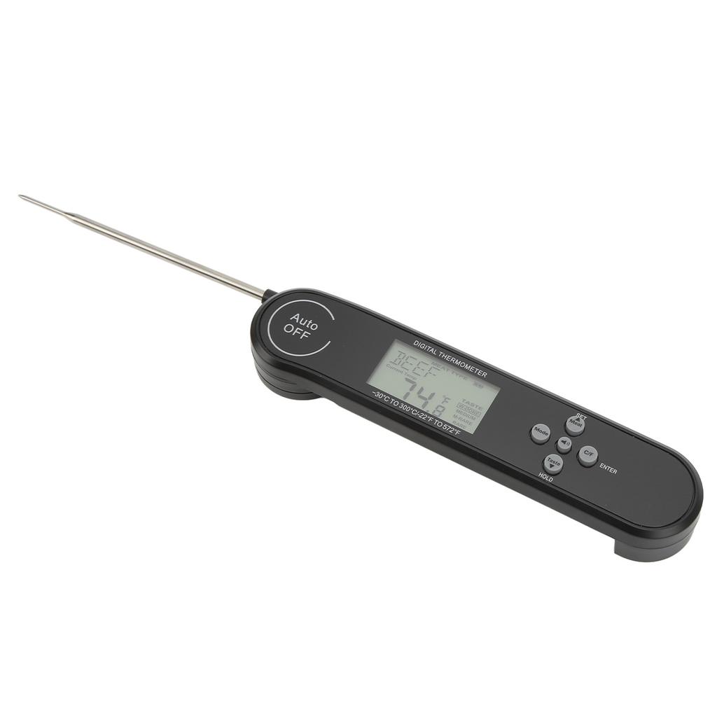 Digital Multifunction Food Thermometer Folding 180 degrees  Rotation Probe 22 Fahrenheit 572 Fahrenheit  30 celsius 300 celsius  for Barbecue Meat