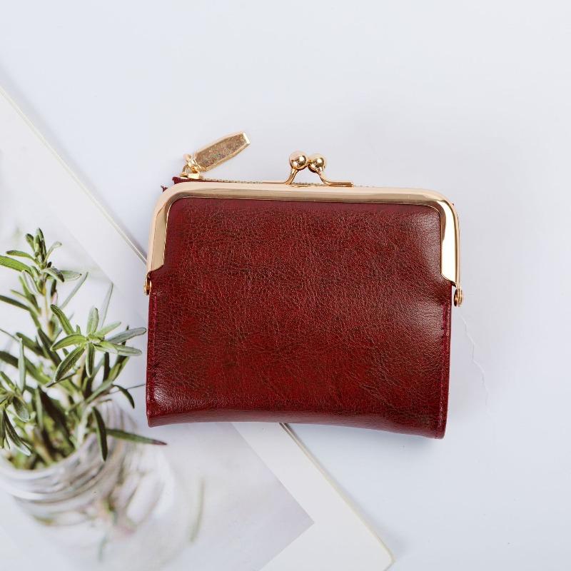 New Clip Change Bag Short Wallet Female Simple Multi-functional Folding Wallet Card Bag Female