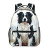 Σακίδια με Σχέδιο Σκύλου Border Collie για Αγόρια Κορίτσια Σχολική Τσάντα Βιβλίων Παιδικές Σχολικές Τσάντες Παιδικό Σχολικό Σακίδιο Κινούμενων Σχεδίων Τσάντα Ώμου Μεγάλης Χωρητικότητας