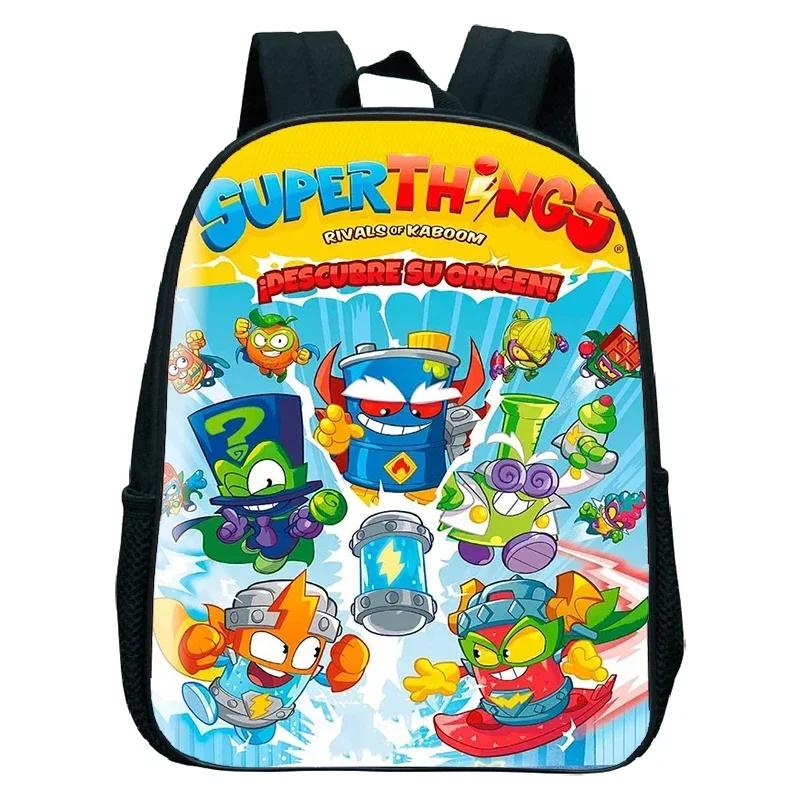 SuperThings Rucksack Kleinkind Cartoon Schultasche Jungen Mädchen Kindergarten Tasche Wasserdicht Kinder Buchtasche 12 Zoll