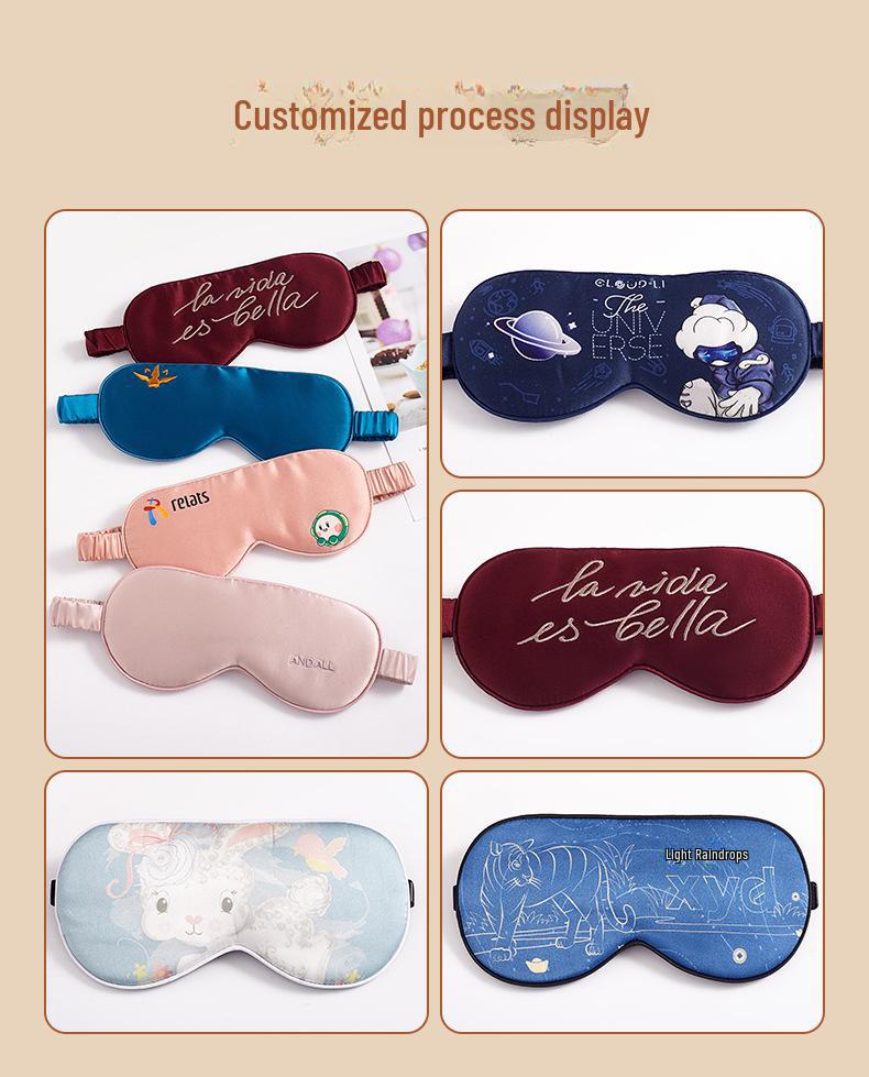 Adjustable Double-Sided Mulberry Silk Eye Mask for Sleep and Travel