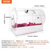 Acrylic Raffle Drum, Holds 10000 Tickets or 300 Raffle Balls, Professional Raffle Ticket Spinning Cage with 2 Keys, Transparent Lottery Spinning
