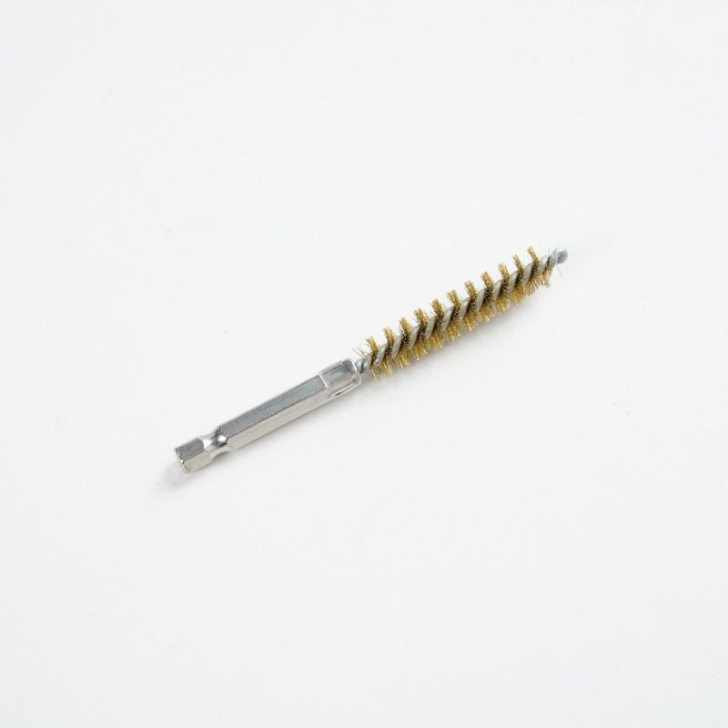 Hexagonal Rod Gun Pipe Brush - 304 Stainless Steel Wire for Rust Removal, Grinding, and Deburring.