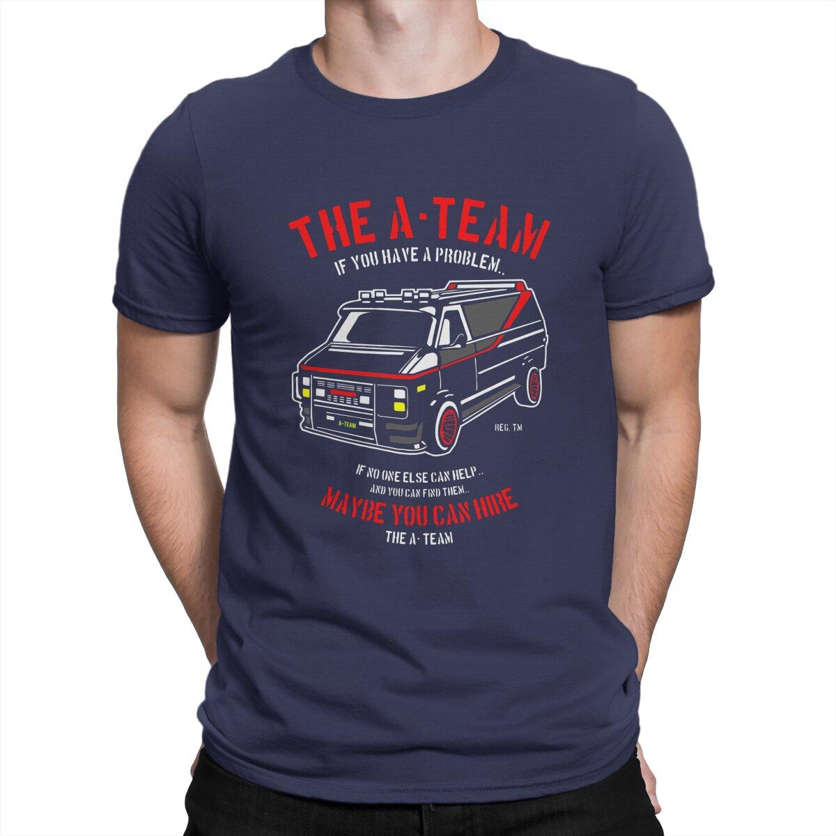 

Men s Mashup TV 80s Hanniba T Shirt The A-Team Pure Cotton Tops Funny Short Sleeve Round Neck Tee Shirt Original T-Shirts 4XL