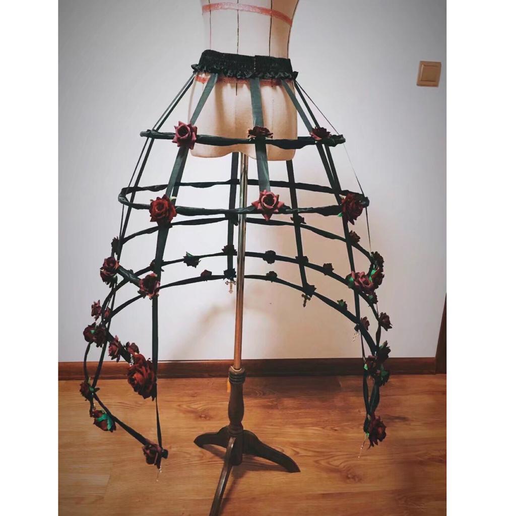Adjustable Waist Bridal Skirt Hoop Cage Petticoat Steel Ring for Flower Girl Prom and Theatre Use