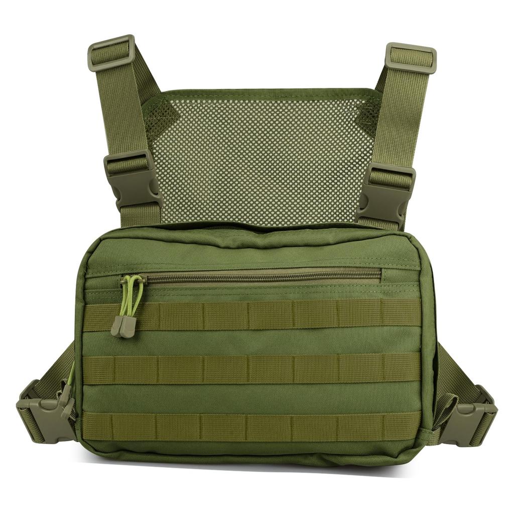 Croogo Multifunctional Tactical Chest Bag for Hip and with Protective Chest Waist Crossbody and Bag Climbing, Hop, Streetwear, Case, Rig, Bag, Bag,