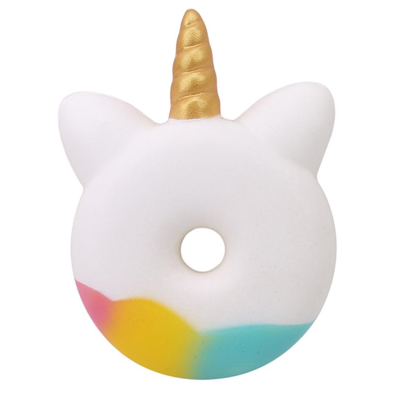 Jumbo Kawaii Einhorn Donut Squishy Kuchen Brot Squishies Cremeduft Langsam aufsteigendes Quetschspielzeug Kinder Weihnachten Geburtstag Geschenk 13*9 CM