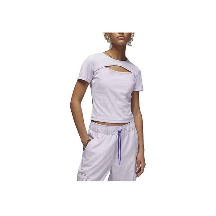 

Jordan Однотонная женская футболка с круглым вырезом и коротким рукавом, цвет виноградно-фиолетовый DX0465-509 M