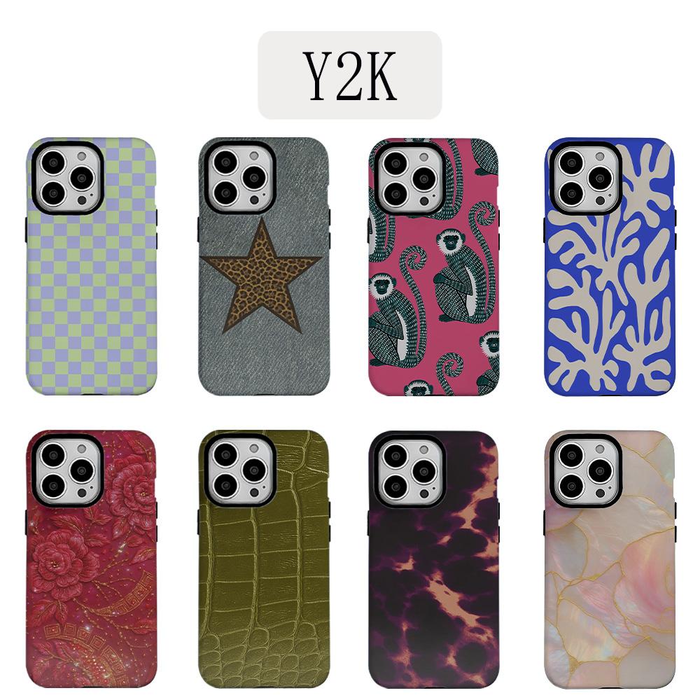 Розкішний кейс для телефону Y2K Ковбойські зірки для iPhone 17 16e 16 15 14 13 12 11 X XS XR XSMAX 7 8 Air Pro Max Plus Розкішний двошаровий