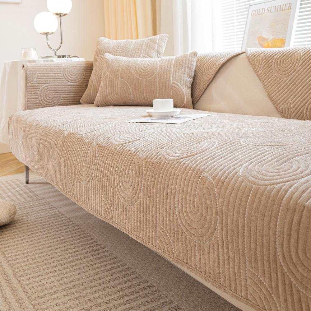 

Подушка для дивана Four Seasons, универсальный нескользящий тканевый чехол на сиденье, новая легкая роскошная подушка, чехол для дивана из высококачественной натуральной кожи 70X70