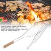 Stainless Steel Fish Grill Basket Compact Easy To Store Grilling Basket with Handle for Outdoor