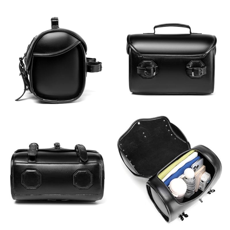 Motorcycle Tool Bag Travel Luggage Storage Bag Punk Style PU Side Bag Over Saddles Bags Motorbike Retro Style Saddlebag